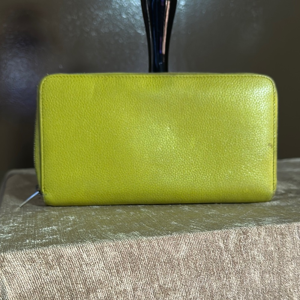 Celine Yellow Leather Women's Wallet - Picture 2 of 7